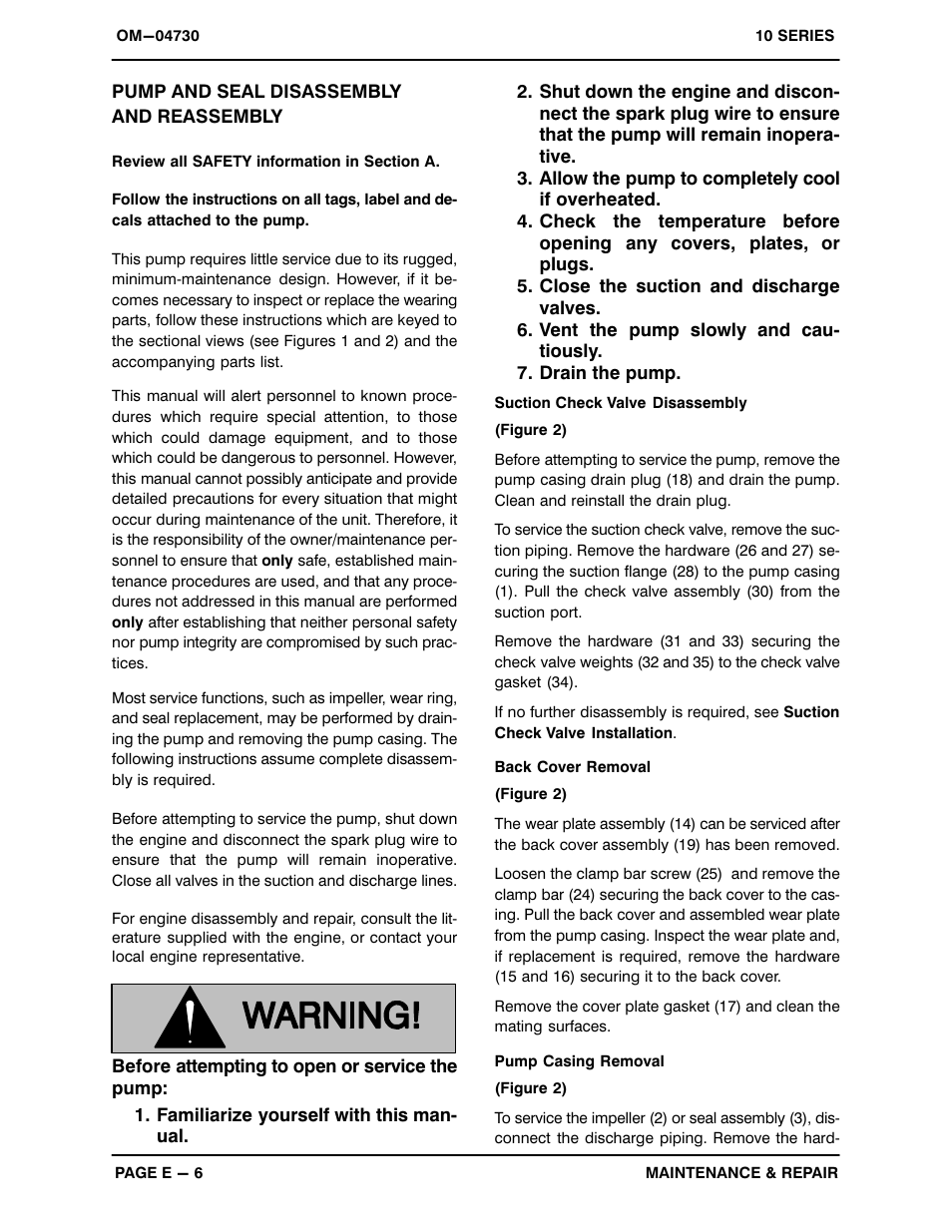 Pump and seal disassemblyand reassembly | Gorman-Rupp Pumps 13A52-GX390 1371656 and up User Manual | Page 24 / 28