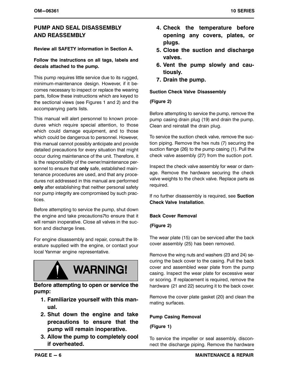 Pump and seal disassemblyand reassembly | Gorman-Rupp Pumps 12D1-1B20 1463862 and up User Manual | Page 24 / 28