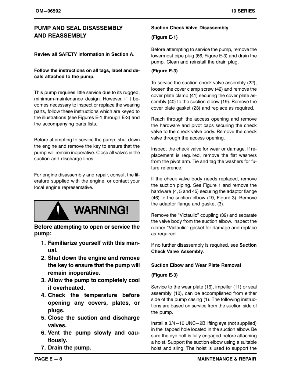 Pump and seal disassembly and reassembly | Gorman-Rupp Pumps 112D60-B-TCD914L6 1520501 and up User Manual | Page 28 / 36