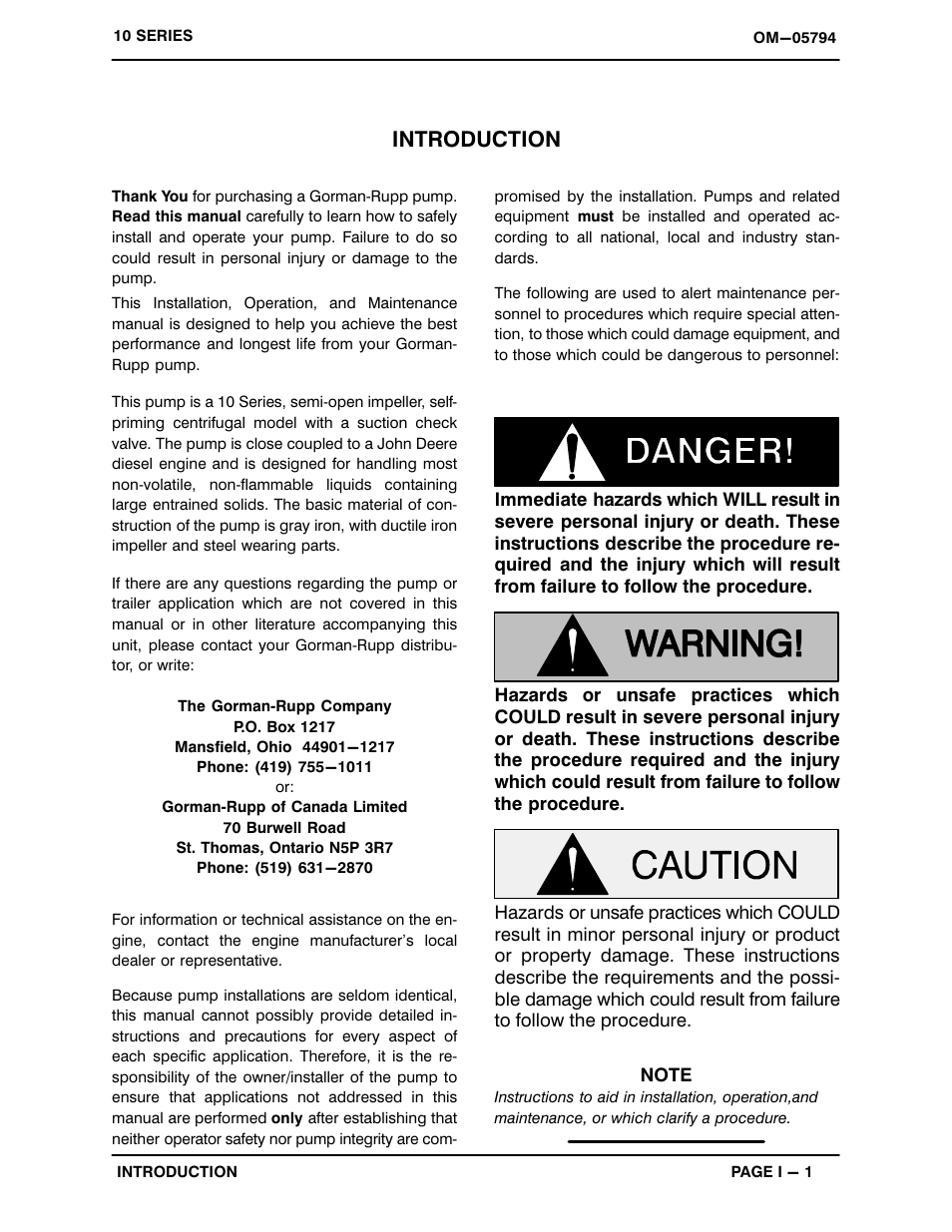 Introduction | Gorman-Rupp Pumps 16D60-4024T 1318311 and up User Manual | Page 5 / 39