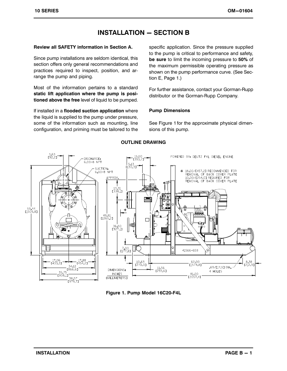 Installation - section b | Gorman-Rupp Pumps 16C20-F4L 1317844 and up User Manual | Page 8 / 38