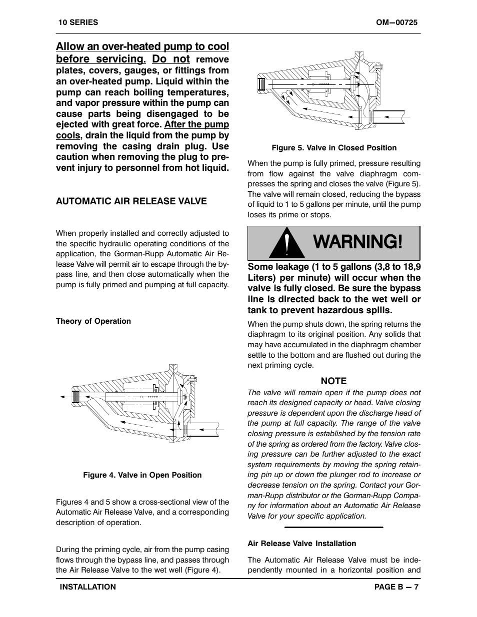 Allow an over-heated pump to cool before servicing, Do not | Gorman-Rupp Pumps 16C2-F4L 1237525 thru 1319250 User Manual | Page 14 / 41