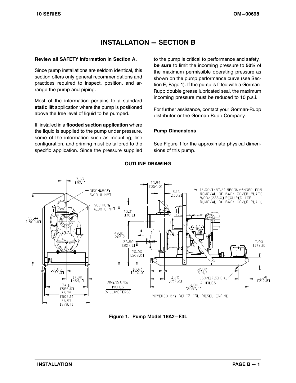 Installation - section b | Gorman-Rupp Pumps 16A2-F3L 1317807 and up User Manual | Page 8 / 40