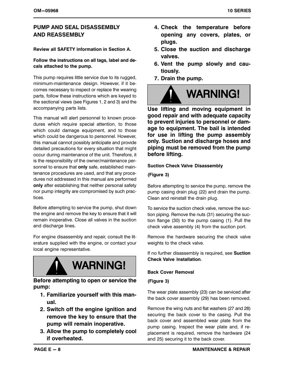 Pump and seal disassemblyand reassembly | Gorman-Rupp Pumps 14D52-12LD477 S/G 1344732 and up User Manual | Page 26 / 31