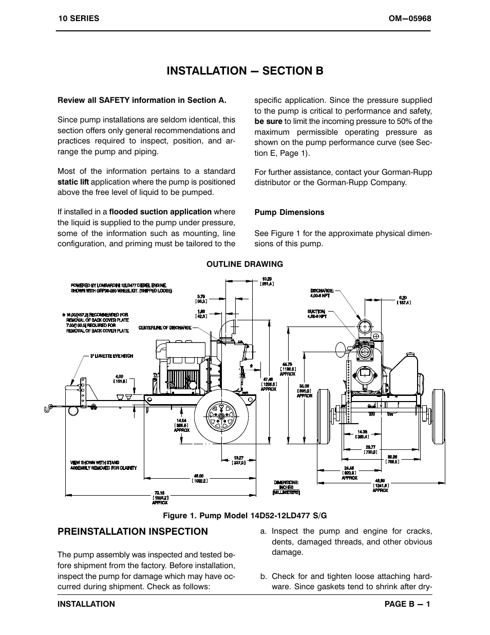 Installation - section b | Gorman-Rupp Pumps 14D52-12LD477 S/G 1344732 and up User Manual | Page 8 / 31