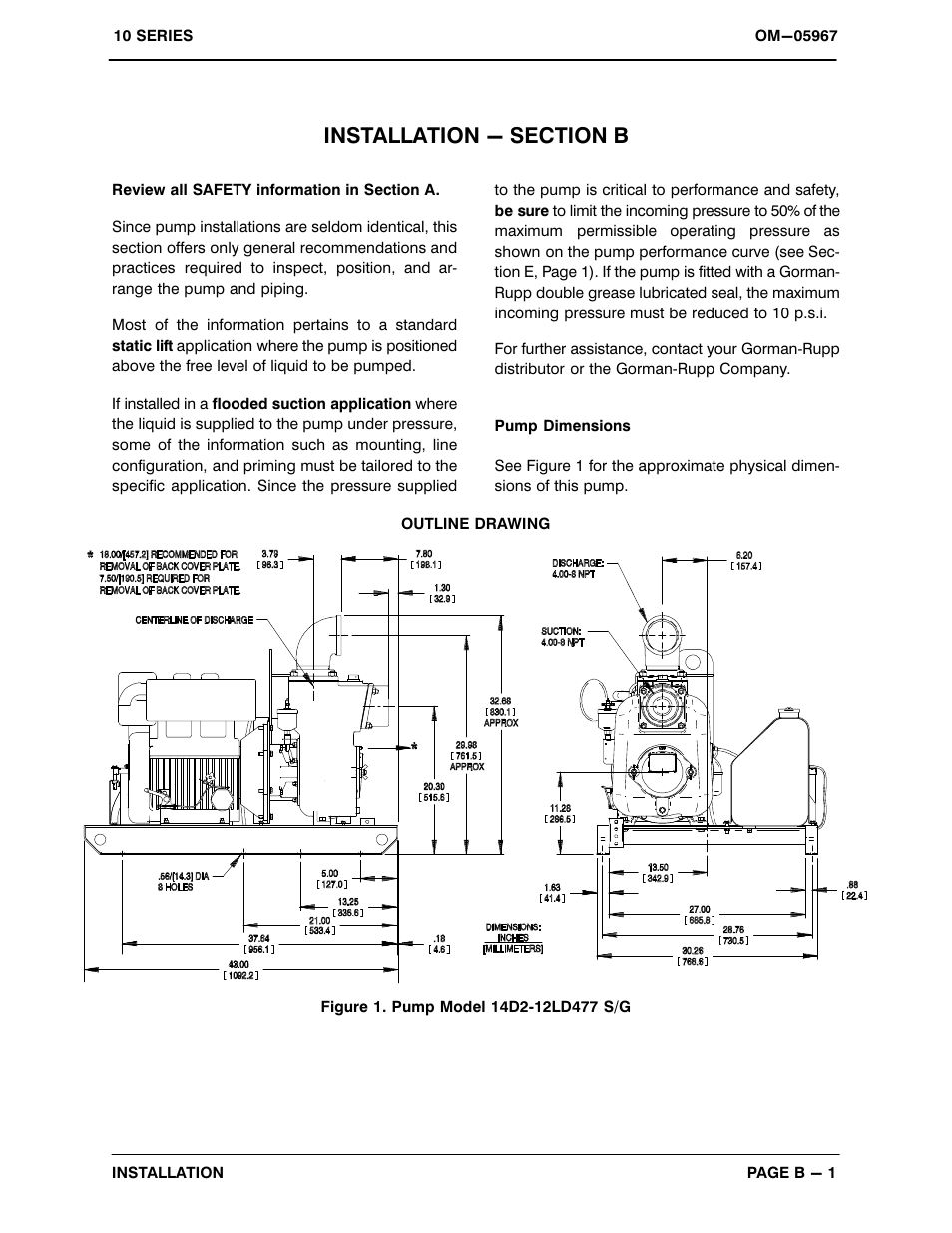 Installation - section b | Gorman-Rupp Pumps 14D2-12LD477 S/G 1348079 and up User Manual | Page 8 / 33