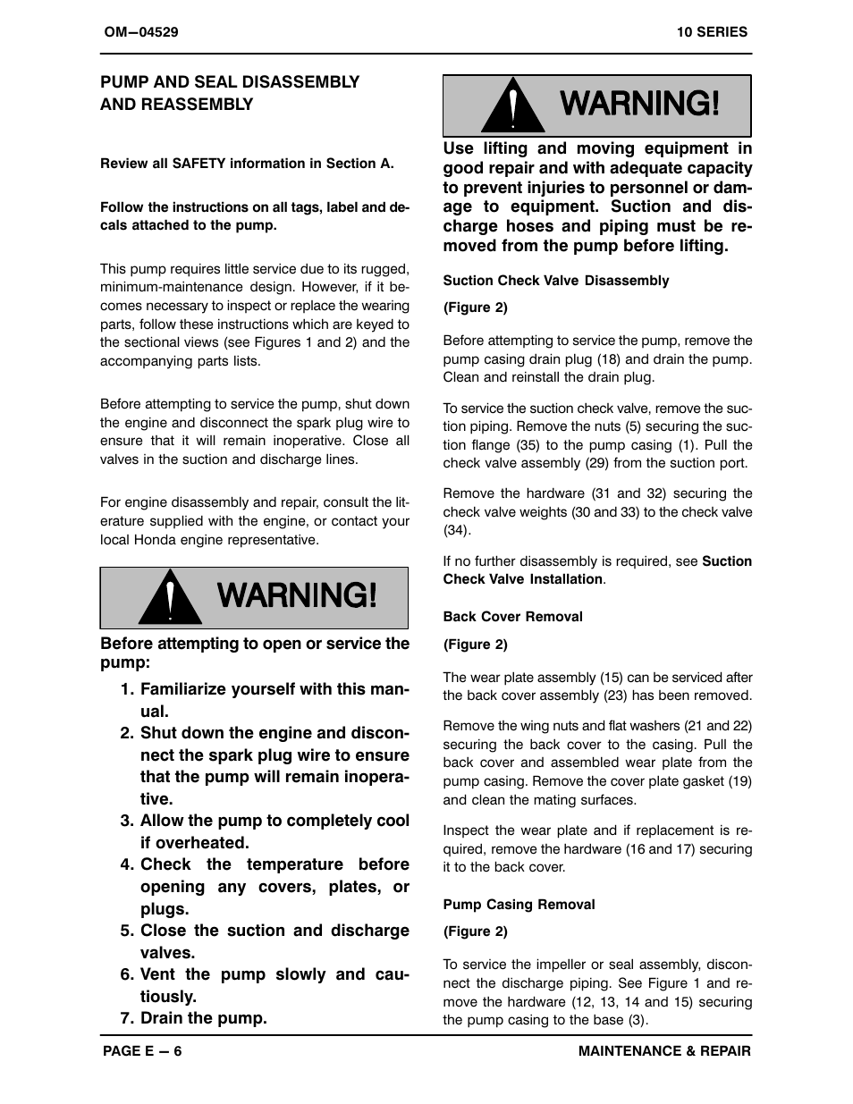 Pump and seal disassemblyand reassembly | Gorman-Rupp Pumps 14D1-GX390 1142746 thru 1325667 User Manual | Page 23 / 28