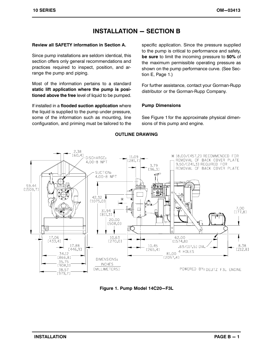 Installation - section b | Gorman-Rupp Pumps 14C20-F3L 1319349 and up User Manual | Page 8 / 37