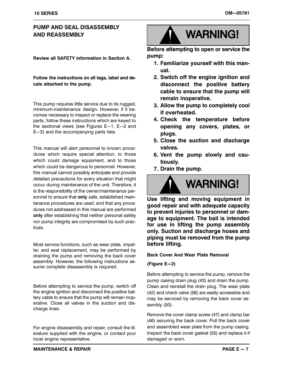 Pump and seal disassemblyand reassembly | Gorman-Rupp Pumps 14C20-4024T 1303140 and up User Manual | Page 29 / 38
