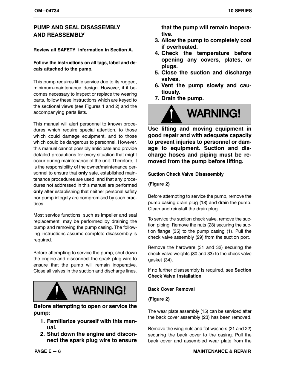 Pump and seal disassemblyand reassembly | Gorman-Rupp Pumps 13E52-GX390 1368838 and up User Manual | Page 24 / 29