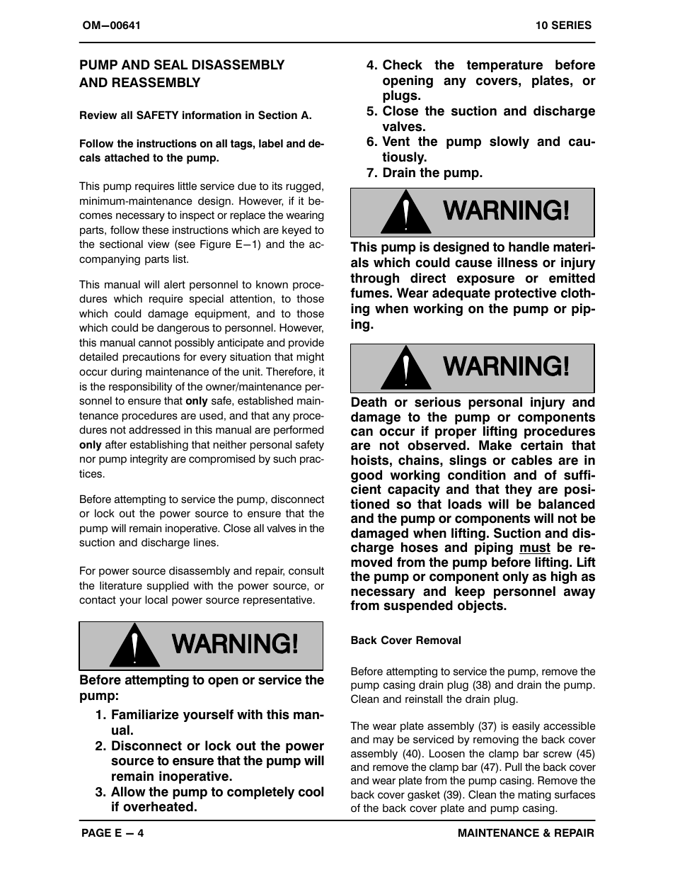 Pump and seal disassembly and reassembly | Gorman-Rupp Pumps 13C20-B 710764 and up User Manual | Page 28 / 35