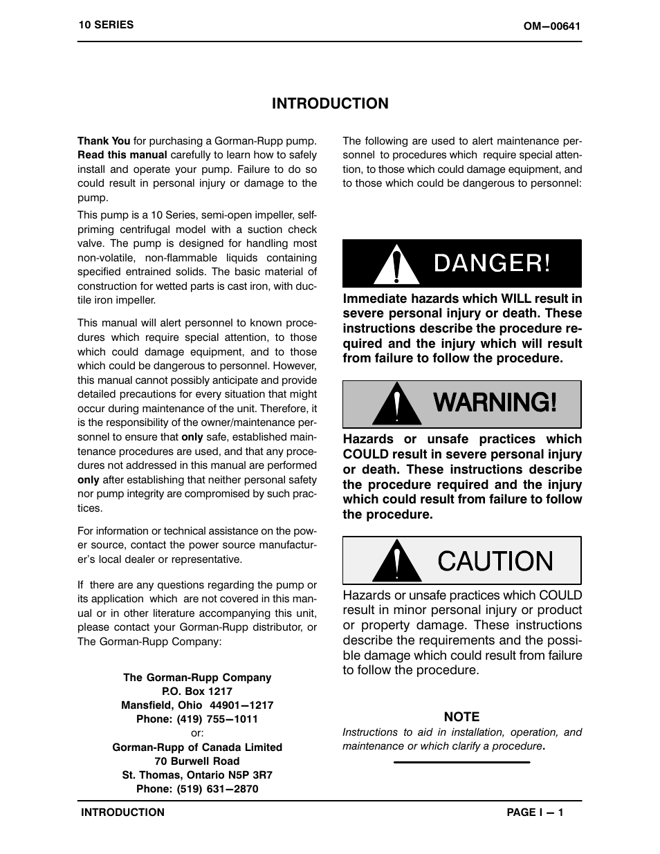 Introduction | Gorman-Rupp Pumps 13C20-B 710764 and up User Manual | Page 5 / 35