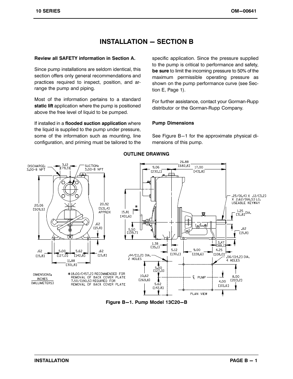 Installation - section b | Gorman-Rupp Pumps 13C20-B 710764 and up User Manual | Page 8 / 35