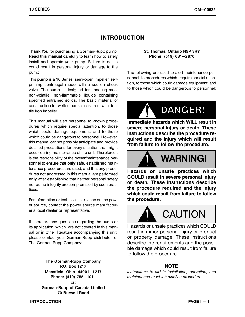 Introduction | Gorman-Rupp Pumps 13A20-B 712987 and up User Manual | Page 5 / 34