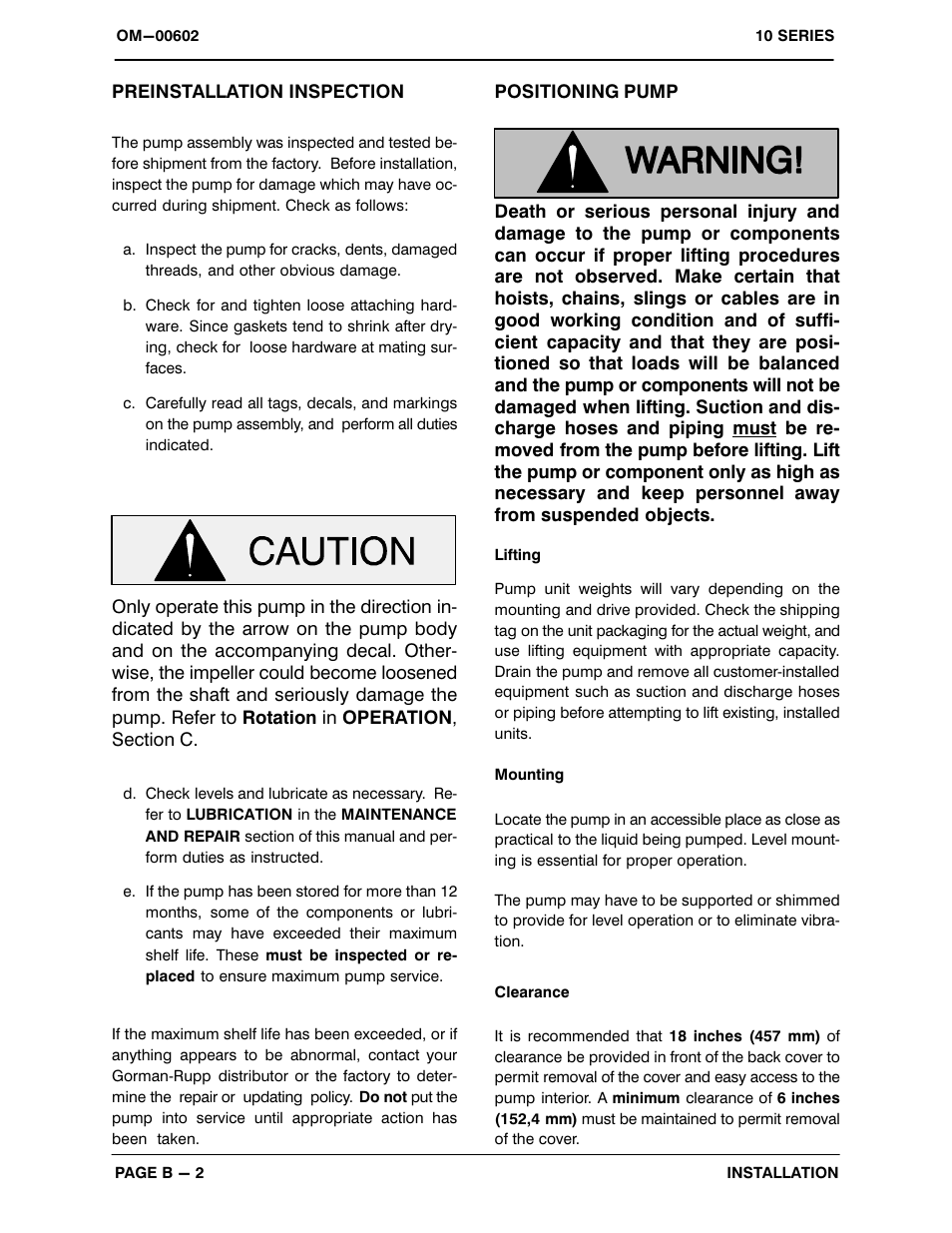 Gorman-Rupp Pumps 12C2-B 722995 and up User Manual | Page 9 / 35