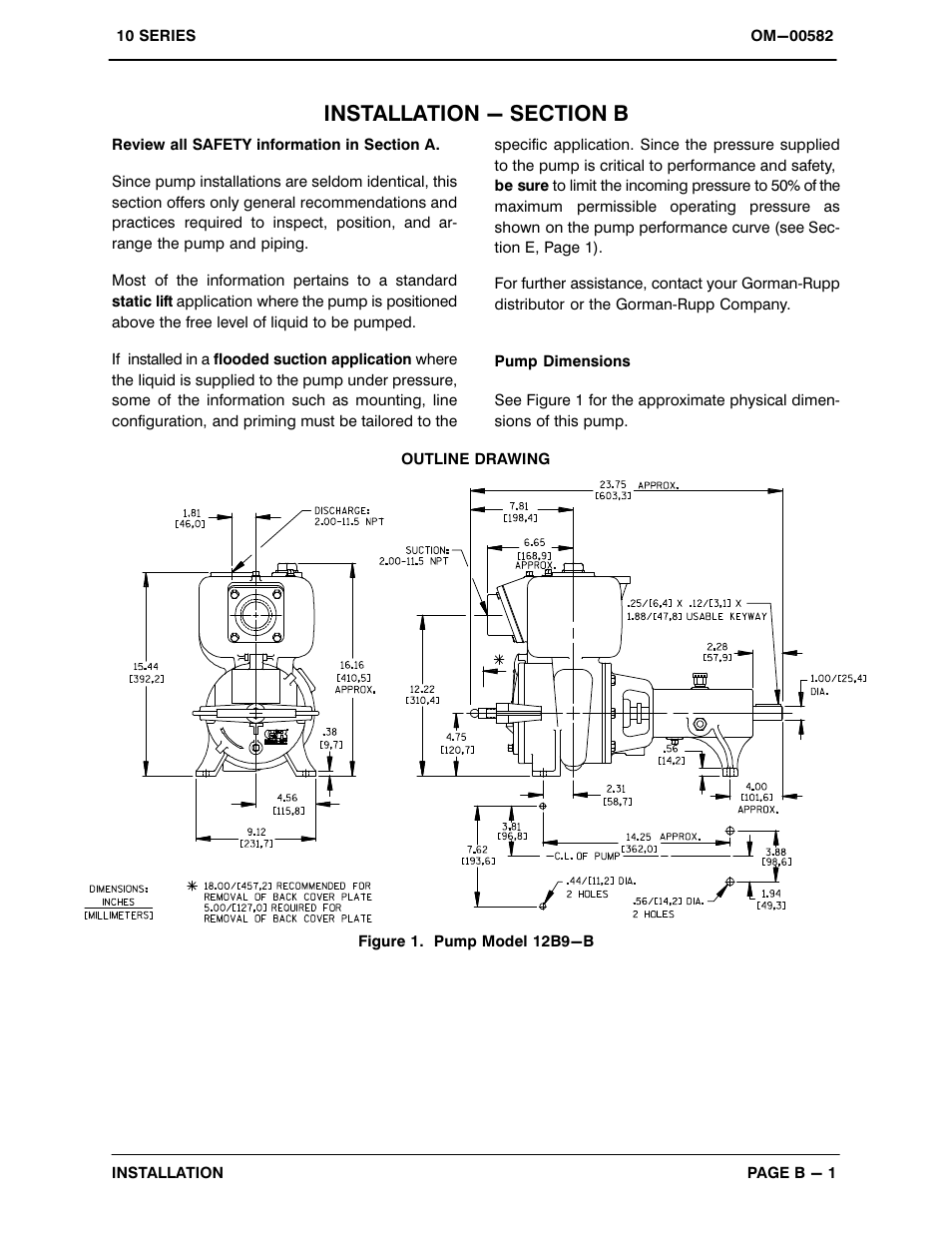 Installation - section b | Gorman-Rupp Pumps 12B9-B 723228 and up User Manual | Page 8 / 35