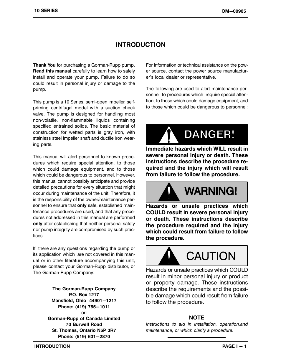 Introduction | Gorman-Rupp Pumps 112E60-B 1408480 and up User Manual | Page 5 / 34