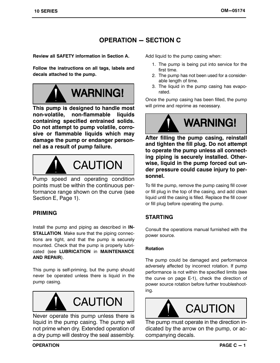 Operation - section c | Gorman-Rupp Pumps 112G60-B 1214462 and up User Manual | Page 18 / 36