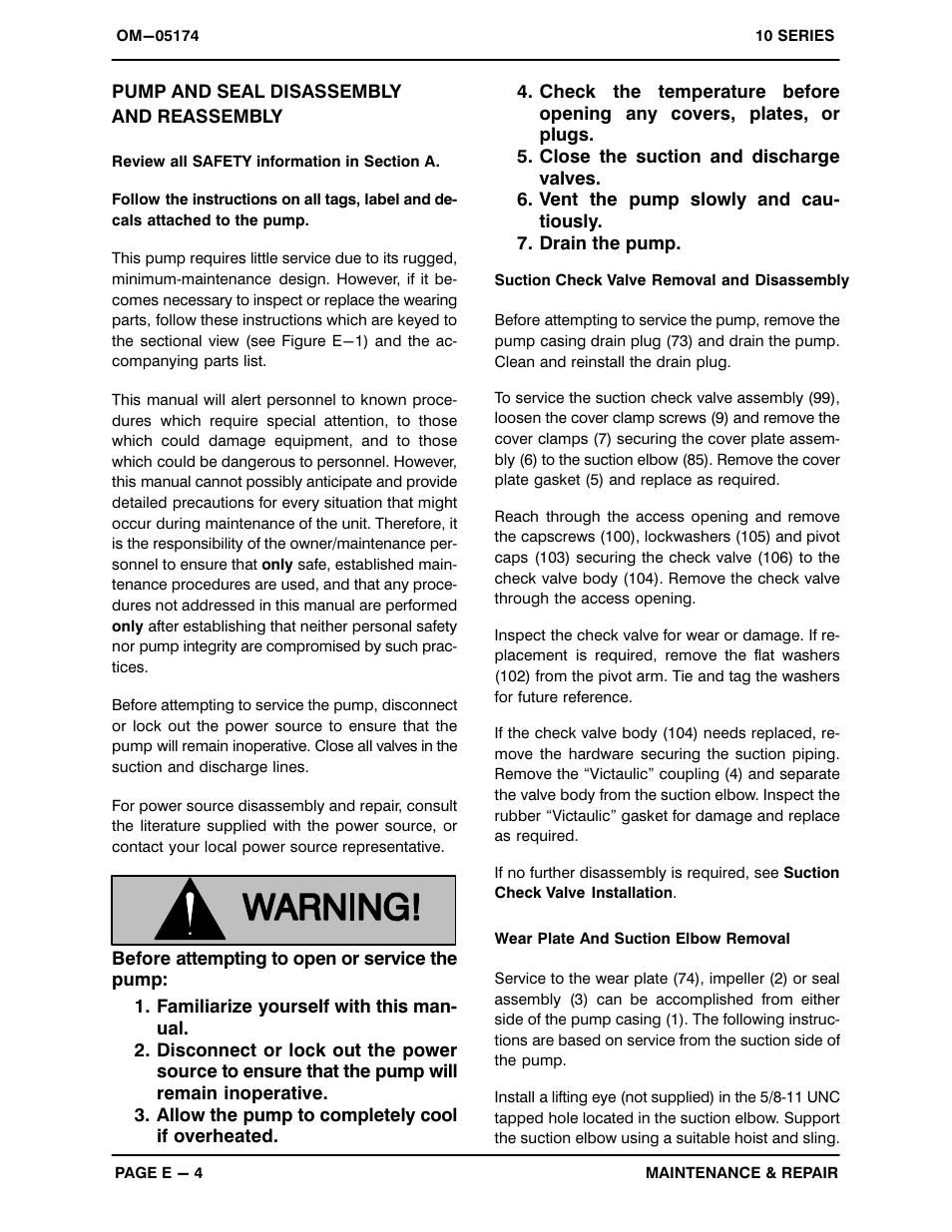 Pump and seal disassemblyand reassembly | Gorman-Rupp Pumps 112G60-B 1214462 and up User Manual | Page 27 / 36