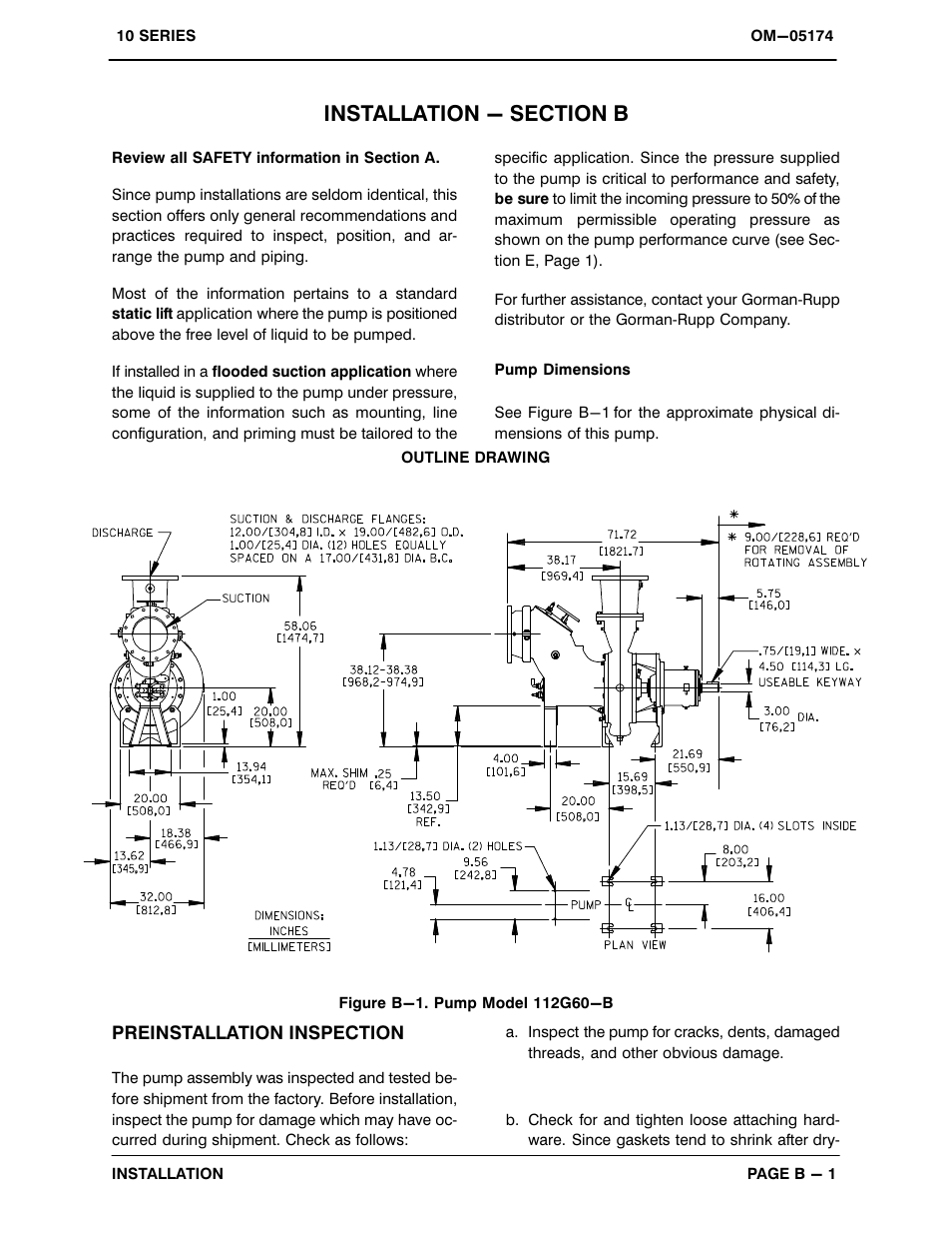 Installation - section b | Gorman-Rupp Pumps 112G60-B 1214462 and up User Manual | Page 8 / 36