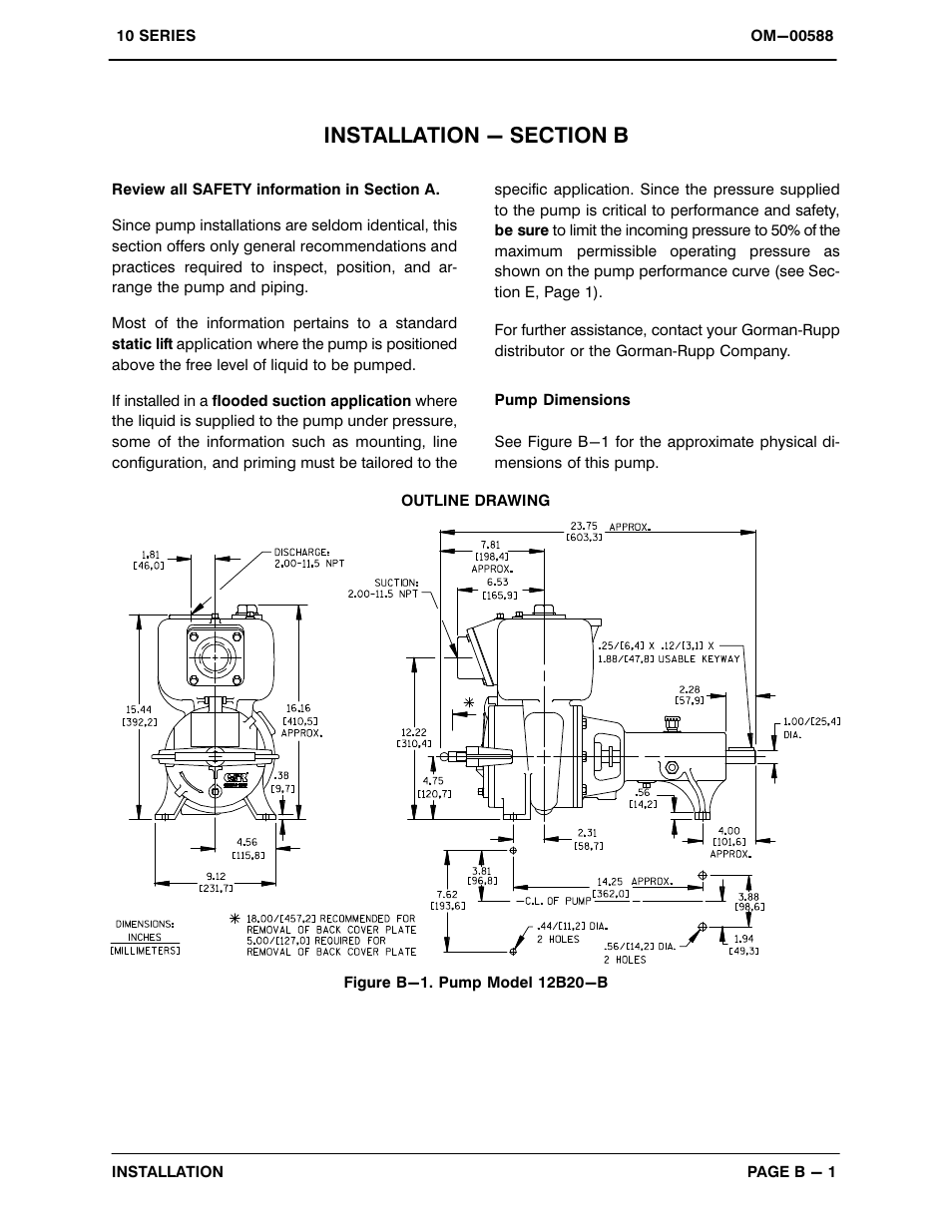 Installation - section b | Gorman-Rupp Pumps 12B20-B 1340494 and up User Manual | Page 8 / 35