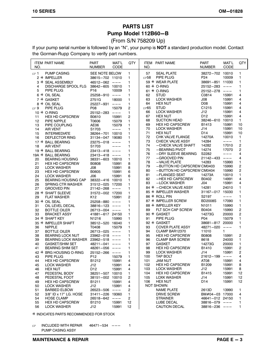 Gorman-Rupp Pumps 112B60-B 758209 and up User Manual | Page 23 / 33