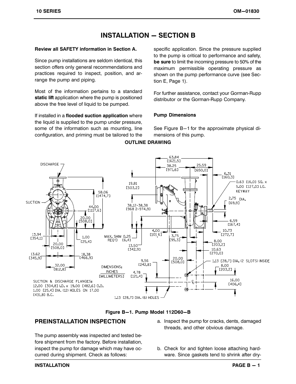 Installation - section b | Gorman-Rupp Pumps 112D60-B 1288322 and up User Manual | Page 8 / 35