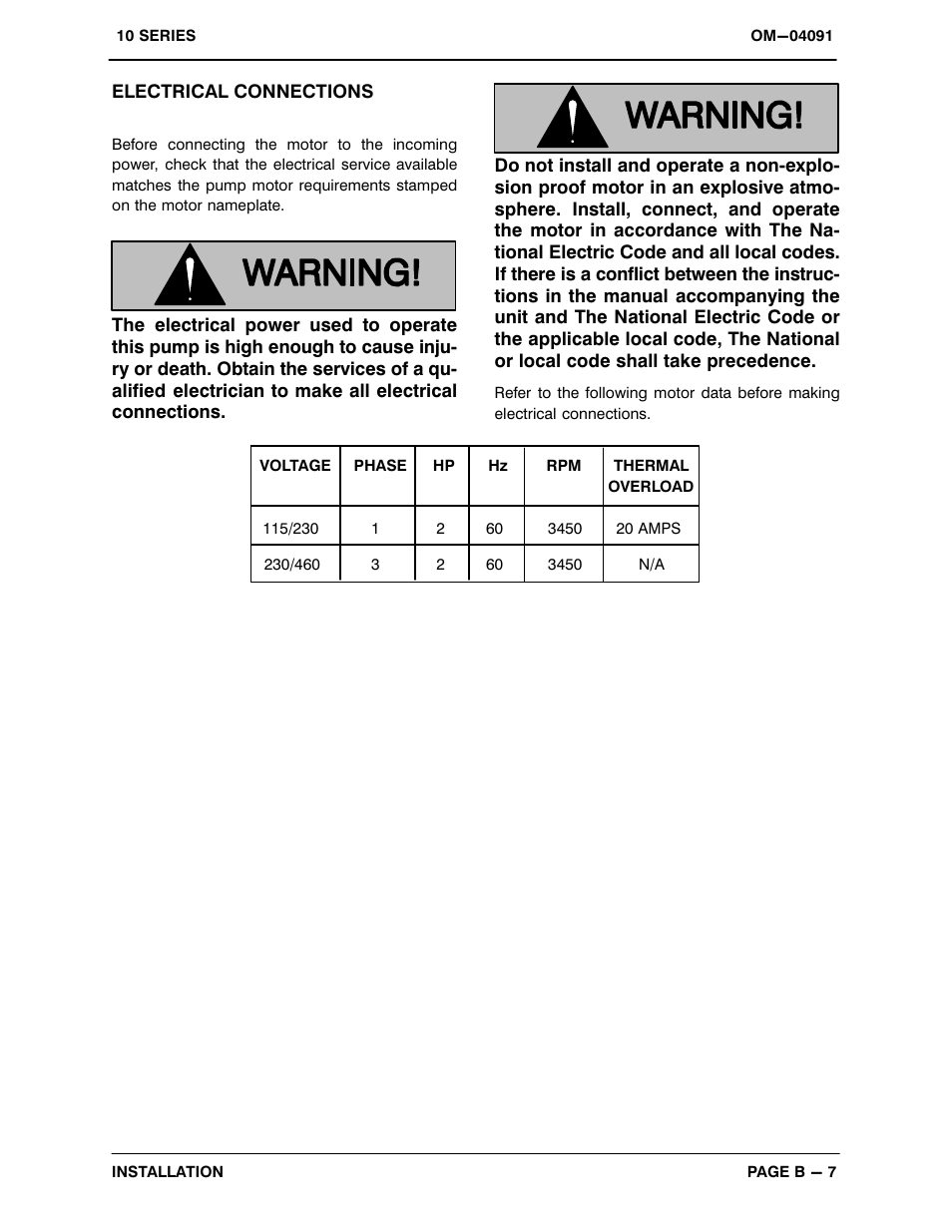 Gorman-Rupp Pumps 11 1/2A3-E2 1P 1045642 and up User Manual | Page 14 / 29