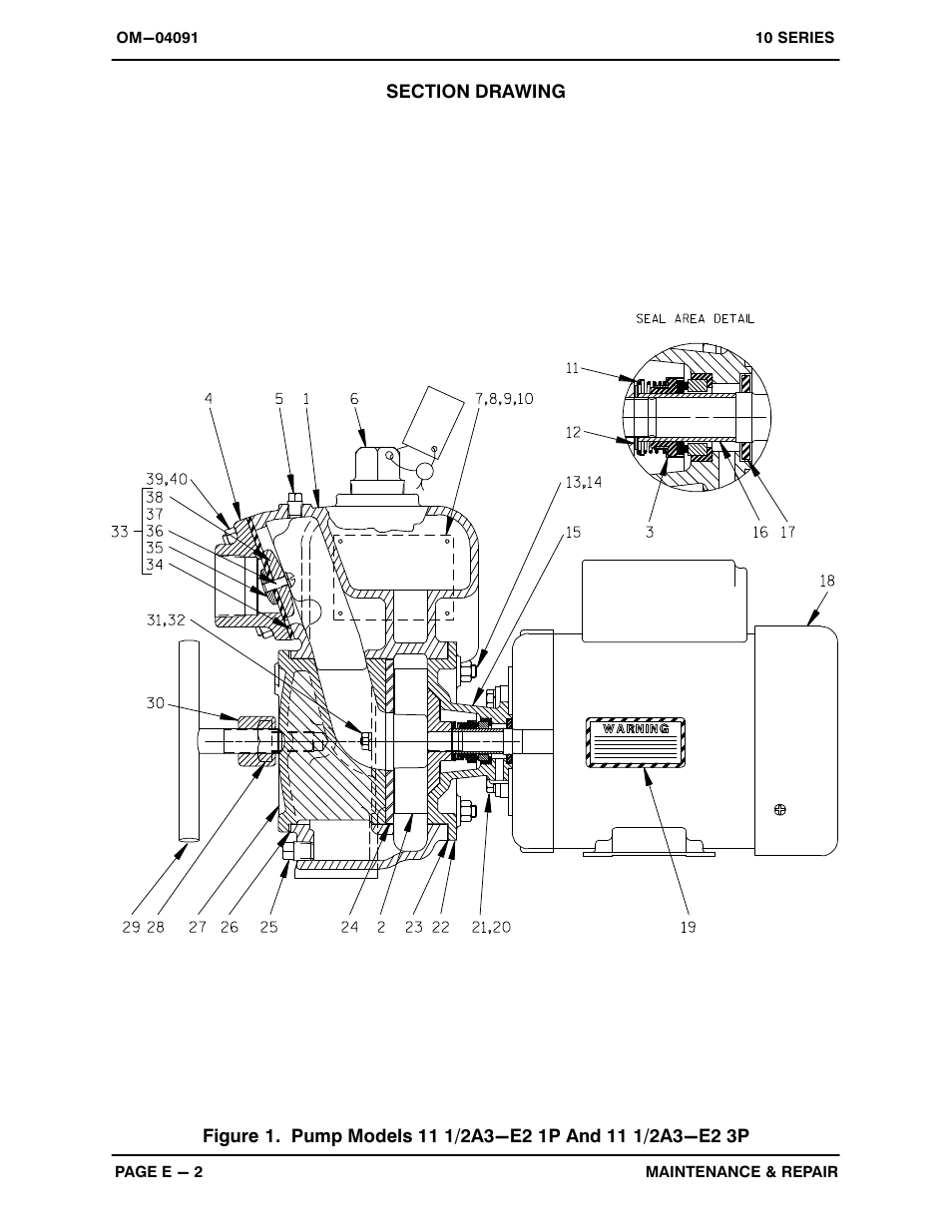 Gorman-Rupp Pumps 11 1/2A3-E2 1P 1045642 and up User Manual | Page 22 / 29