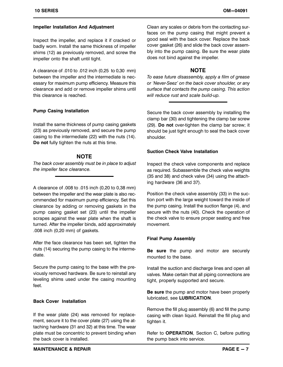 Gorman-Rupp Pumps 11 1/2A3-E2 1P 1045642 and up User Manual | Page 27 / 29