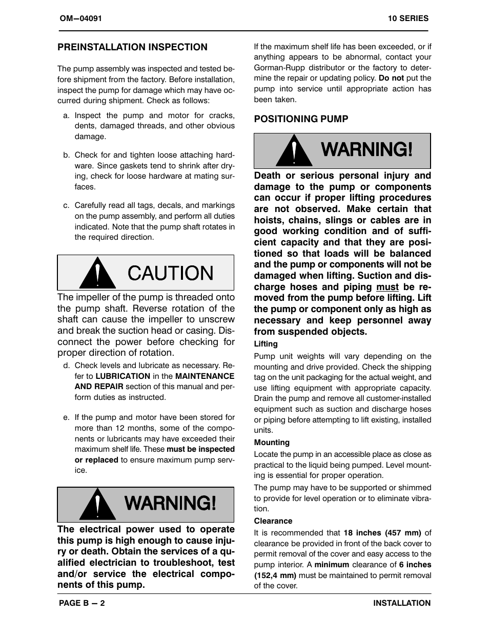 Gorman-Rupp Pumps 11 1/2A3-E2 1P 1045642 and up User Manual | Page 9 / 29