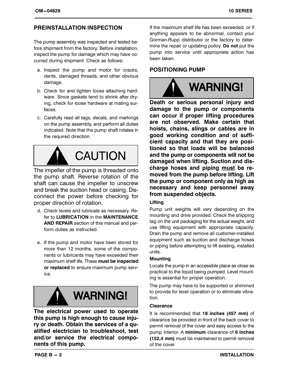 Gorman-Rupp Pumps 11 1/2A52-E2 3P 1235018 and up User Manual | Page 9 / 29