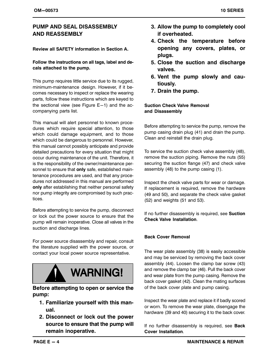 Pump and seal disassembly and reassembly | Gorman-Rupp Pumps 11 1/2A20-B 519865 and up User Manual | Page 27 / 35