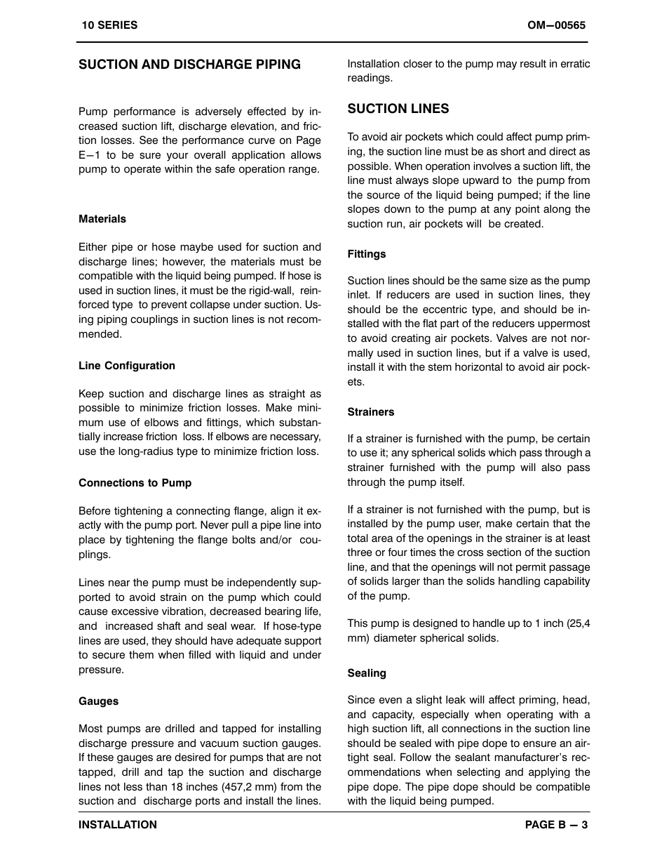 Gorman-Rupp Pumps 11 1/2A3-B 348418 and up User Manual | Page 10 / 35