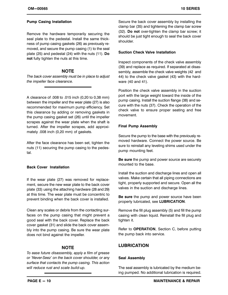 Gorman-Rupp Pumps 11 1/2A3-B 348418 and up User Manual | Page 33 / 35