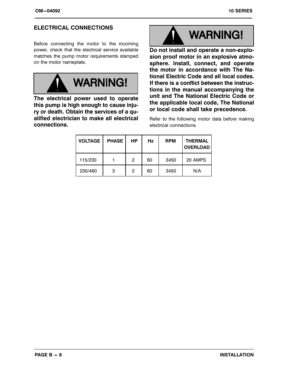 Gorman-Rupp Pumps 11 1/2A2-E2 1P 1046838 and up User Manual | Page 15 / 30