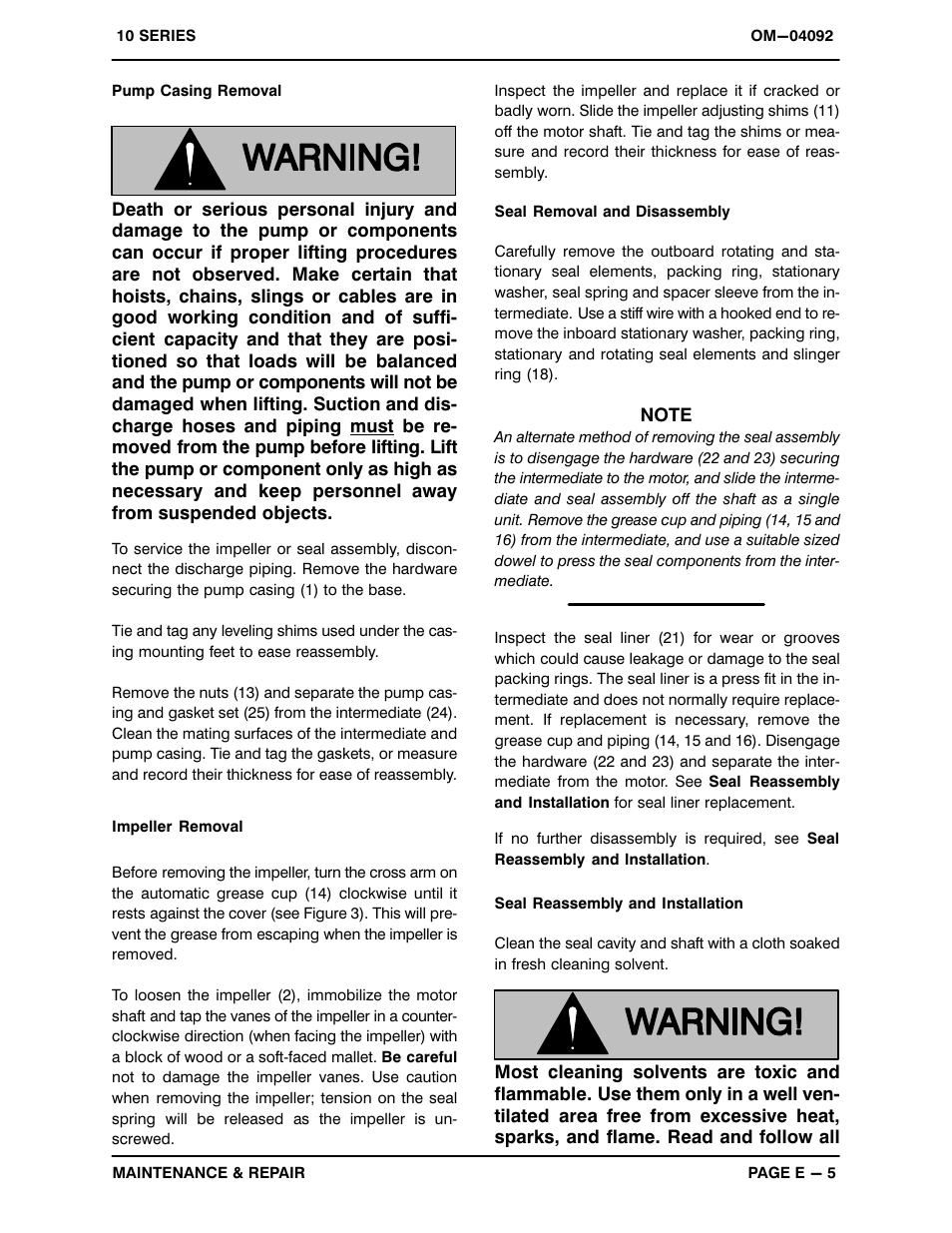 Gorman-Rupp Pumps 11 1/2A2-E2 1P 1046838 and up User Manual | Page 26 / 30