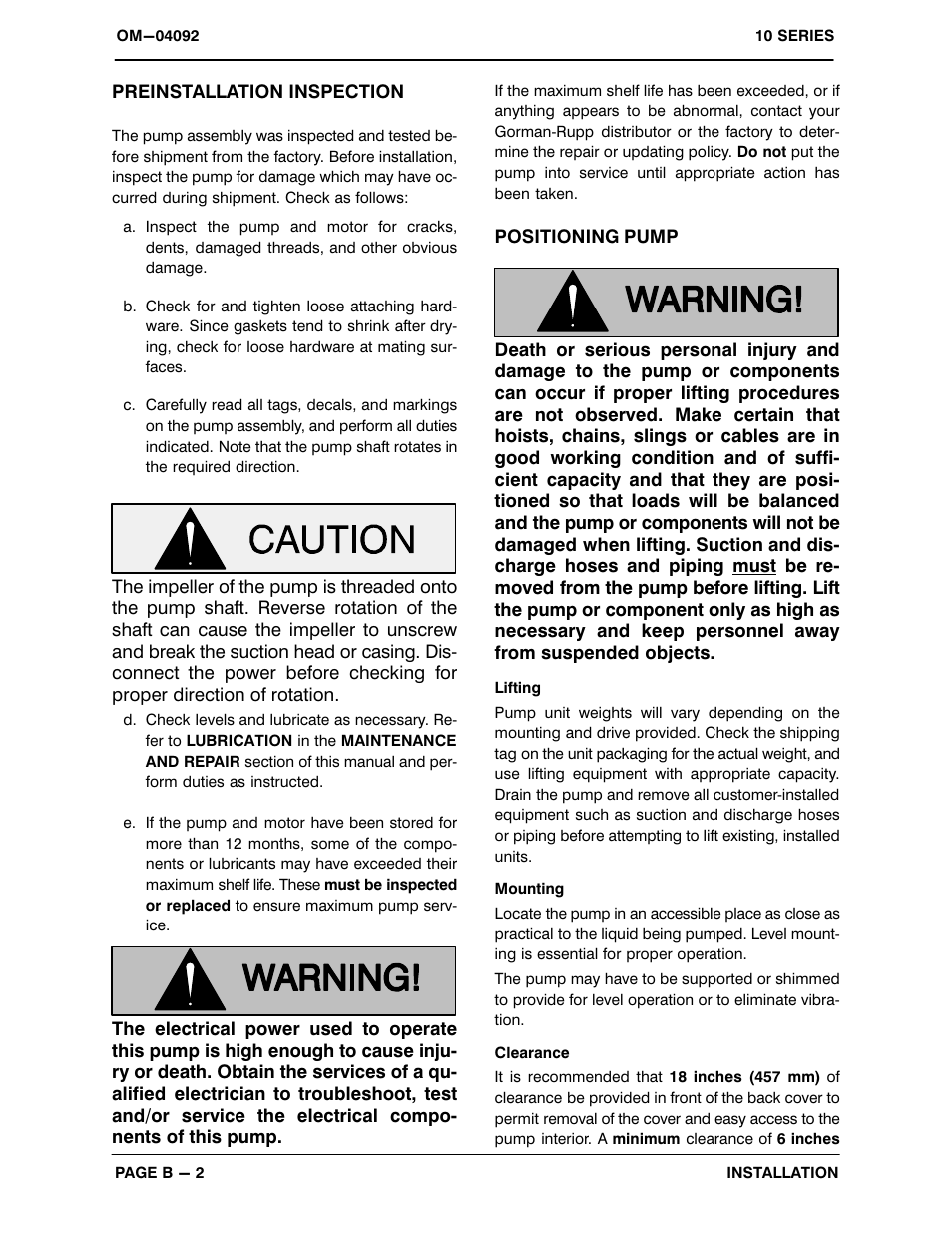 Gorman-Rupp Pumps 11 1/2A2-E2 1P 1046838 and up User Manual | Page 9 / 30