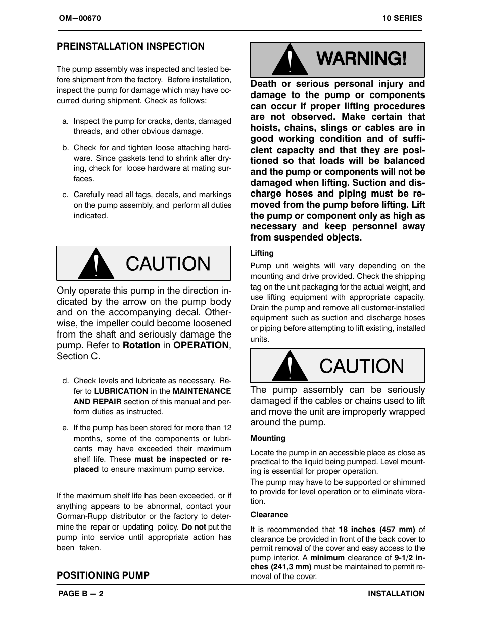 Gorman-Rupp Pumps 14C2-B 740693 and up User Manual | Page 9 / 35