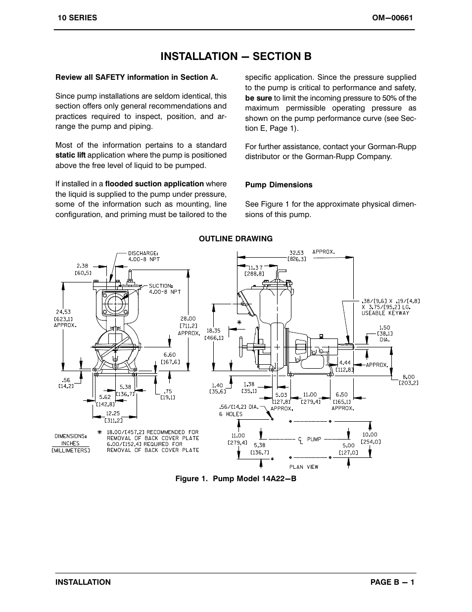 Installation - section b | Gorman-Rupp Pumps 14A22-B 1064248 and up User Manual | Page 8 / 35