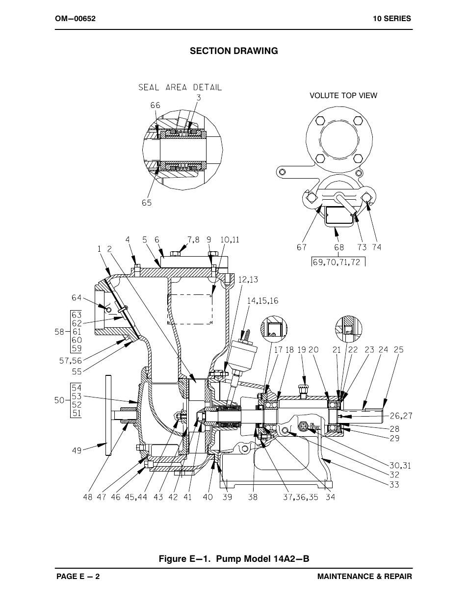 Figure e-1. pump model 14a2-b | Gorman-Rupp Pumps 14A2-B 740693 and up User Manual | Page 25 / 35