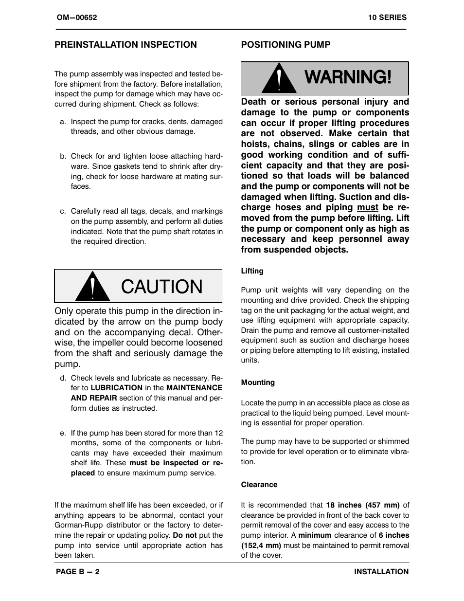 Gorman-Rupp Pumps 14A2-B 740693 and up User Manual | Page 9 / 35