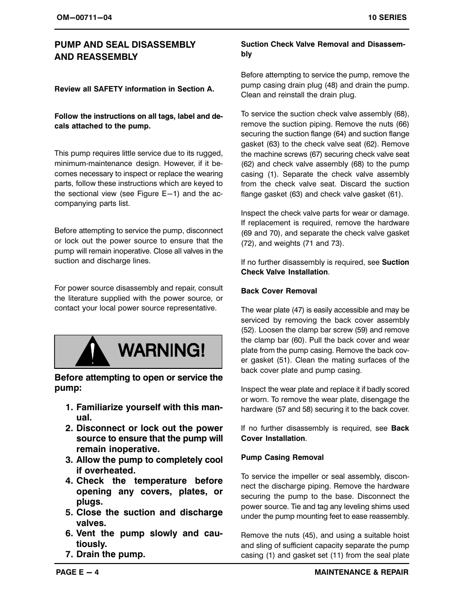 Pump and seal disassemblyand reassembly | Gorman-Rupp Pumps 16A22-B 1068713 and up User Manual | Page 24 / 32