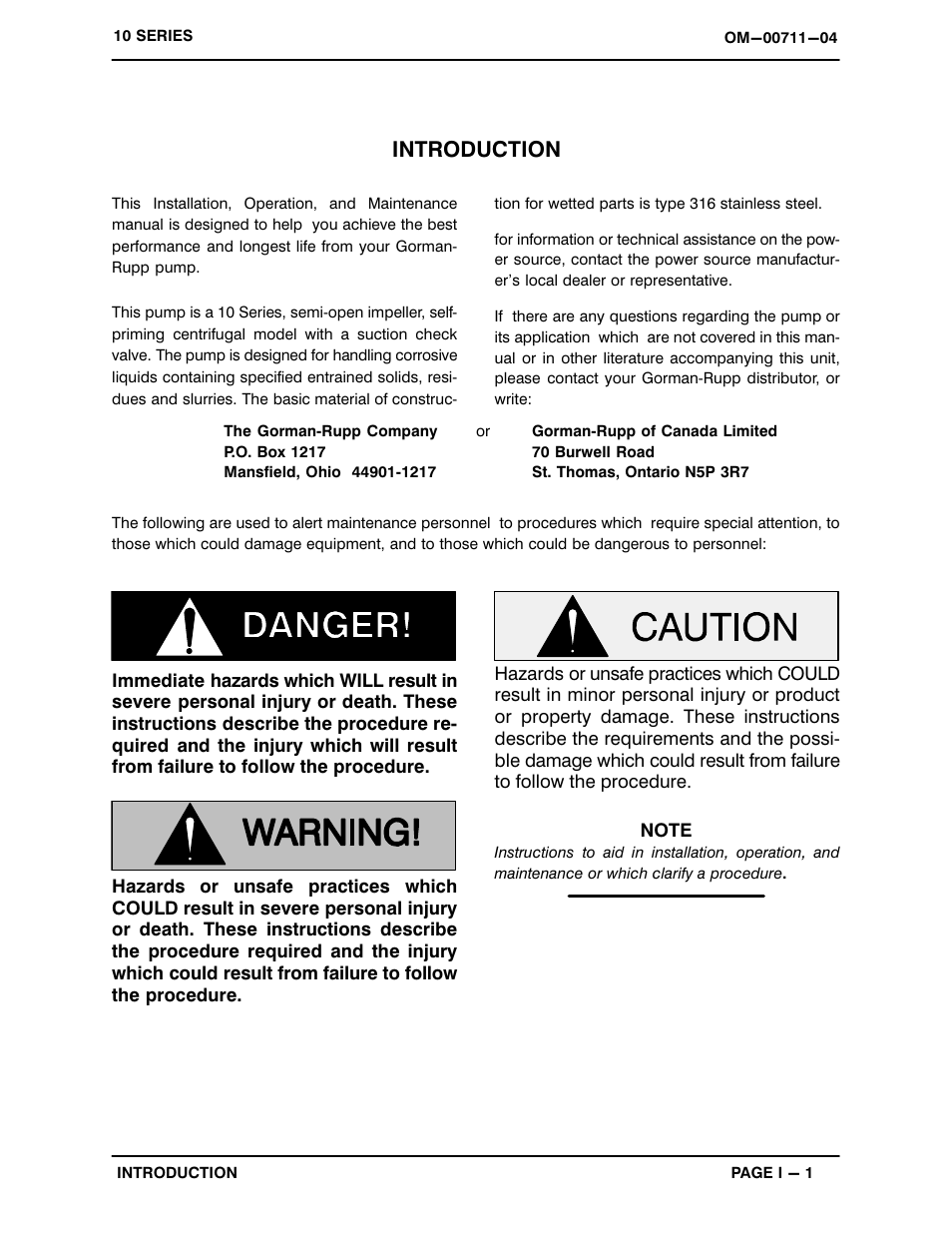 Introduction | Gorman-Rupp Pumps 16A22-B 1068713 and up User Manual | Page 4 / 32