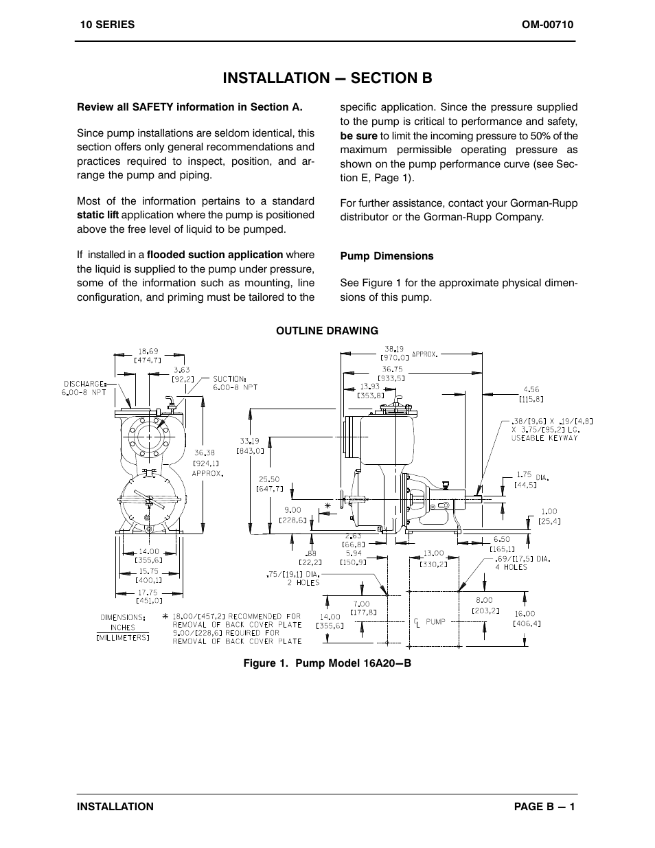 Installation - section b | Gorman-Rupp Pumps 16A20-B 818301 and up User Manual | Page 8 / 35