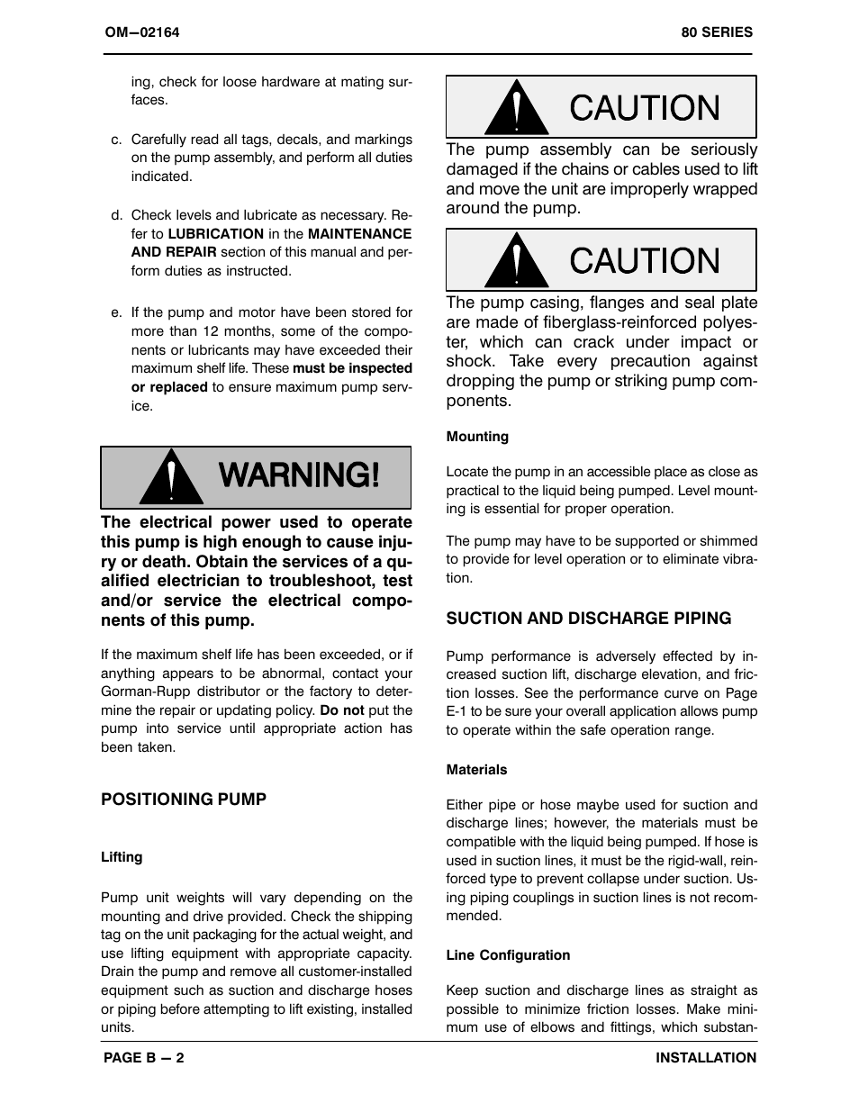 Gorman-Rupp Pumps 81 1/2P47A-E2 1P 801799 and up User Manual | Page 9 / 26