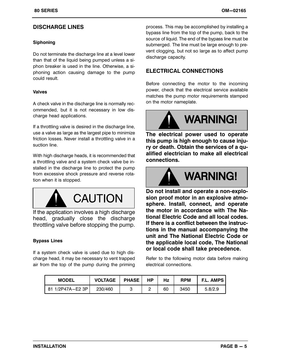 Gorman-Rupp Pumps 81 1/2P47A-E2 3P 801781 and up User Manual | Page 12 / 26