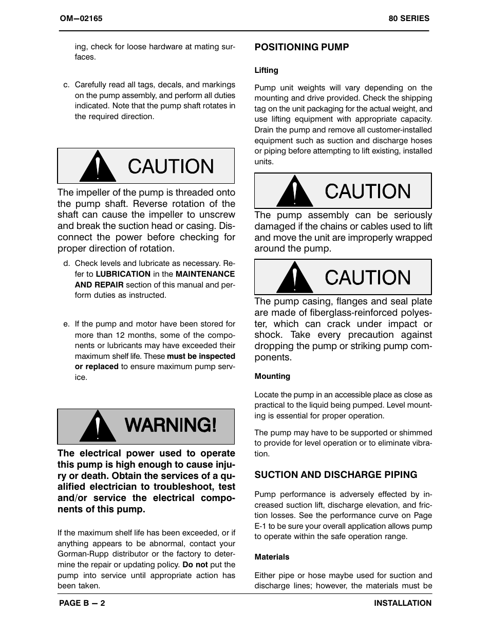 Gorman-Rupp Pumps 81 1/2P47A-E2 3P 801781 and up User Manual | Page 9 / 26