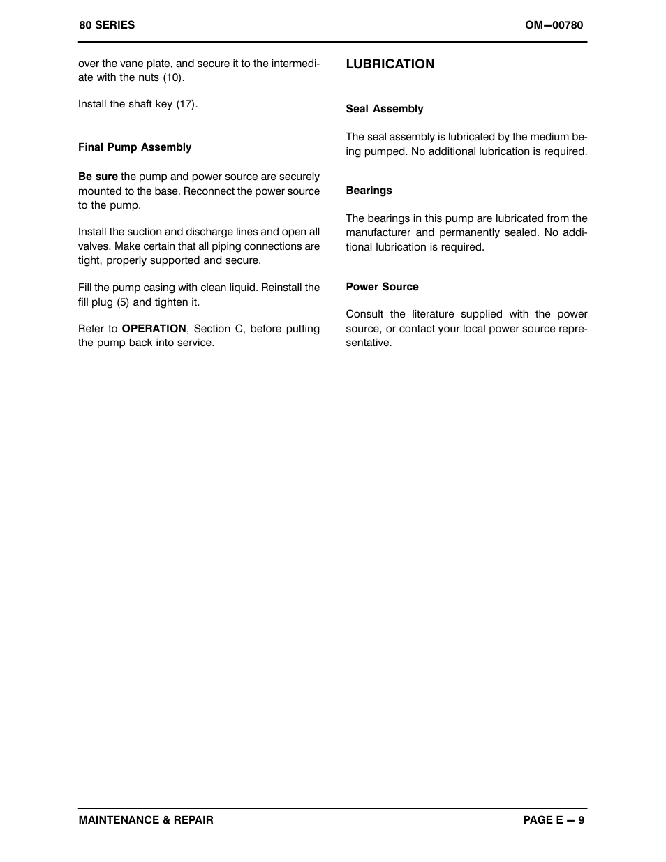 Gorman-Rupp Pumps 81 1/4A3-B 859498 and up User Manual | Page 29 / 30
