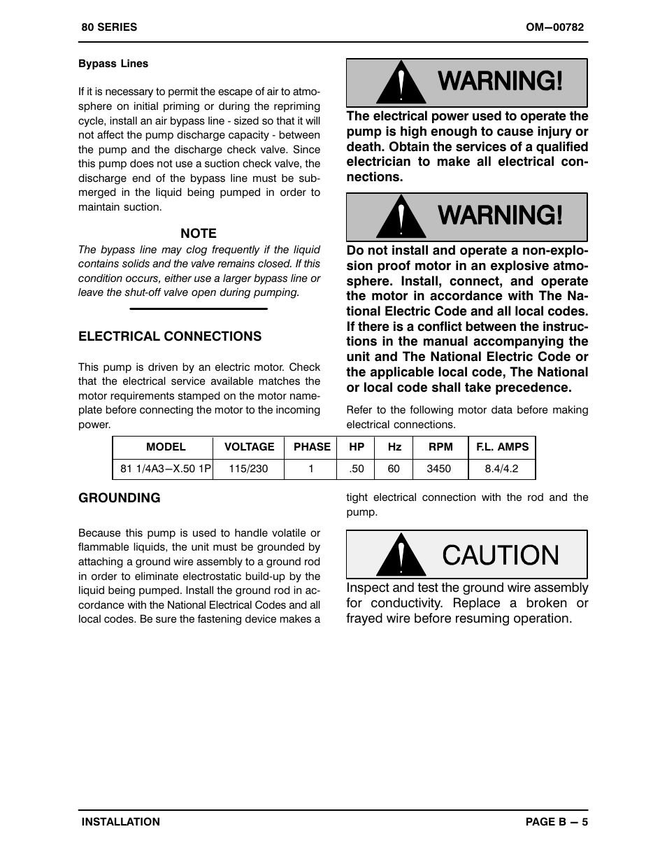 Gorman-Rupp Pumps 81 1/4A3-X.50 1P 794462 and up User Manual | Page 12 / 26